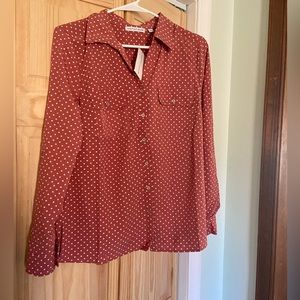 NWT Notations button down top women’s small